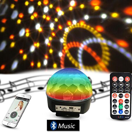 Bluetooth Sd Aux Usb Led Disko Lamba Topu Speaker (3877)