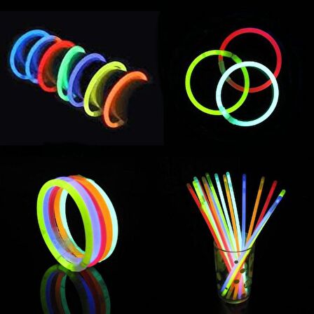 Glow Fosforlu Neon Bileklik 50 Adet (3877)