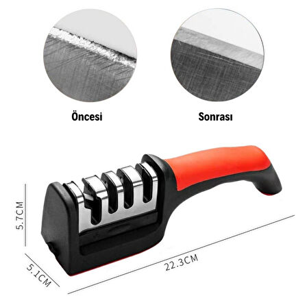 4 Aşamaları Kaymaz Taban Hızlı Bıçak Makas Bileme Aracı (3877)
