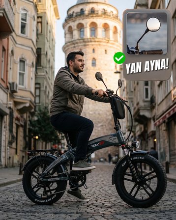 RKS RD8 PREMIUM ELEKTRİKLİ BİSİKLET ANTRASİT GRİ - 1500W