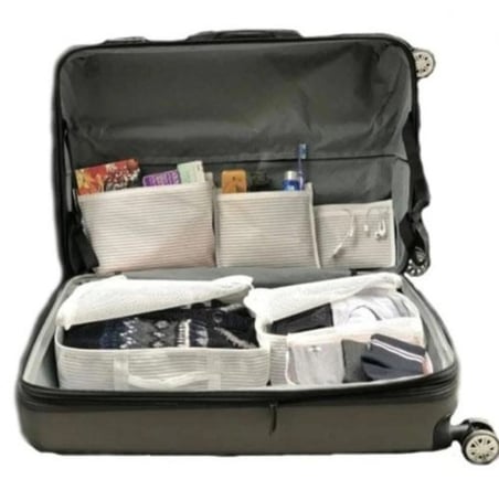 Bavul İçi Düzenleyici Valiz  Organizer 6 Lı Set - Çizgili