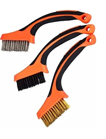 Dev Boy 3 Lü Detay Temizlik Fırça Seti  Araba -mutfak Ocak - Fayans Temizlik Fırça