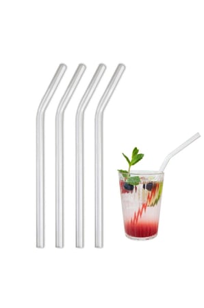 Çerçici 3'lü Eğimli Cam Pipet Seti Şeffaf Çok Kullanımlık Pipet