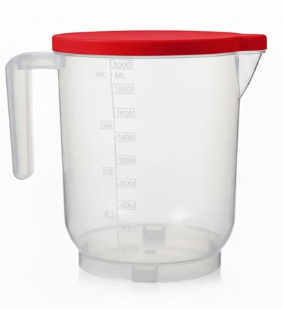 Pratik Mutfak Ölçü Kabı - 2 Litre Dereceli Şeffaf Hazne Bpa Free