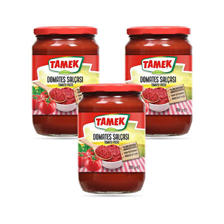 Tamek Domates Salçası 700 gr Cam x 3 Adet