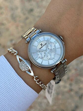 DK.FT.1.135 Daniel Klein Çelik Kordon 30 Mt Suya Dayanıklı Yeni Sezon Şık Tasarım Kadın Kol Saati