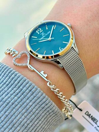 DK.FT.1.320 Daniel Klein Çelik Kordon 30 Mt Suya Dayanıklı Yeni Sezon Şık Tasarım Kadın Kol Saati