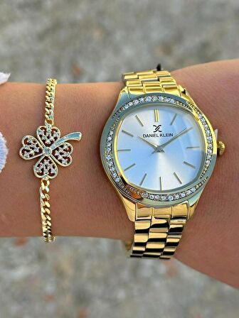 DK.FT.1.355 Daniel Klein Çelik Kordon 30 Mt Suya Dayanıklı Yeni Sezon Şık Tasarım Kadın Kol Saati