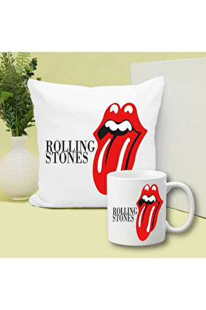 The Beatles Baskılı Kupa ve Yastık Hediyelik Set Arkadaşa Hediye