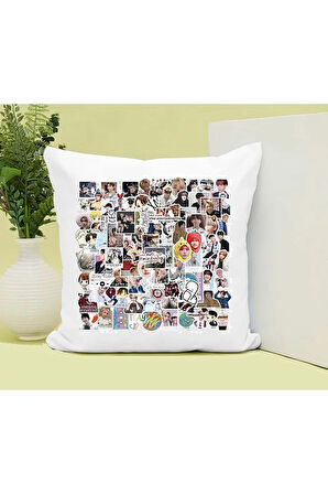 Stray Kids Baskılı Kupa ve Yastık Hediyelik Set Arkadaşa Hediye