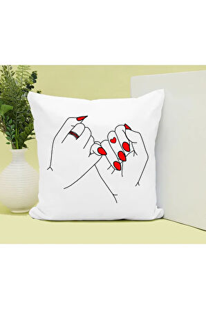 Can Cana Dostluk Baskılı Kupa ve Yastık Hediyelik Set Arkadaşa Hediye