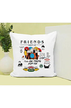 Friends Baskılı Kupa ve Yastık Hediyelik Set Arkadaşa Hediye