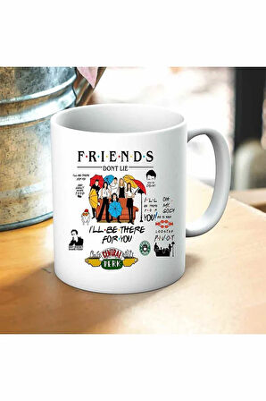 Friends Baskılı Kupa ve Yastık Hediyelik Set Arkadaşa Hediye