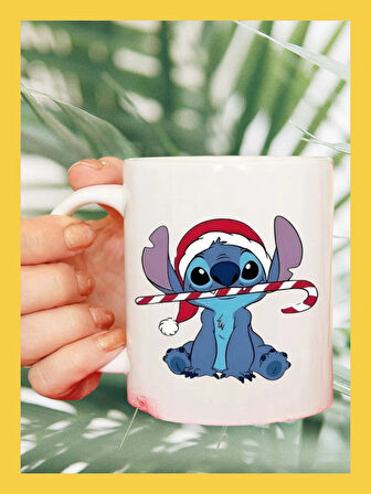 Hediyemi Beyaz Stitch Kupa Bardak