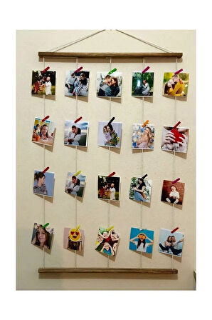 Ahşap Mandallı Anı Çerçevesi