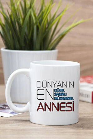 Beyaz Dünyanın En Iyi Annesi Baskılı Kupa Bardak