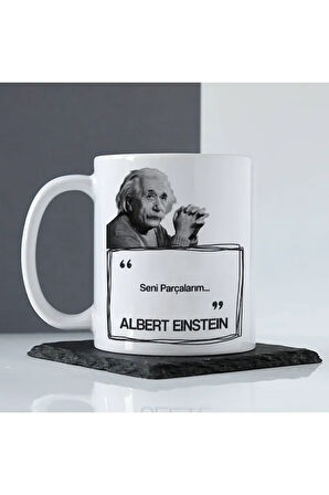 Porselen - Einstein Esprili Kupa Bardak Komik Söz- Makinede Yıkanabilir