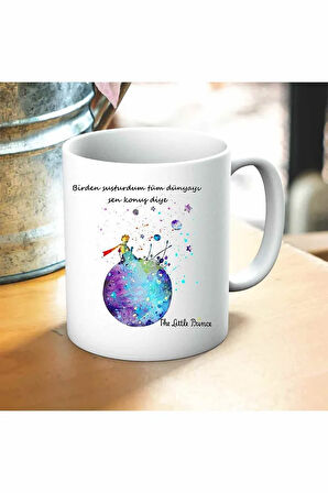 Küçük Prens Baskılı Kupa ve Yastık Hediyelik Set Arkadaşa Hediye