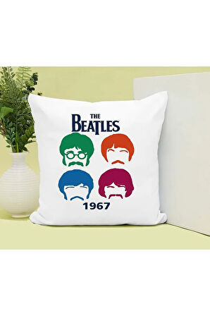 The Beatles Baskılı Kupa ve Yastık Hediyelik Set Arkadaşa Hediye
