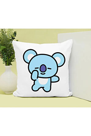 Bts Karakter Baskılı Kupa ve Yastık Hediyelik Set Arkadaşa Hediye