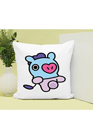 Bts Karakter Baskılı Kupa ve Yastık Hediyelik Set Arkadaşa Hediye