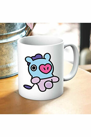 Bts Karakter Baskılı Kupa ve Yastık Hediyelik Set Arkadaşa Hediye