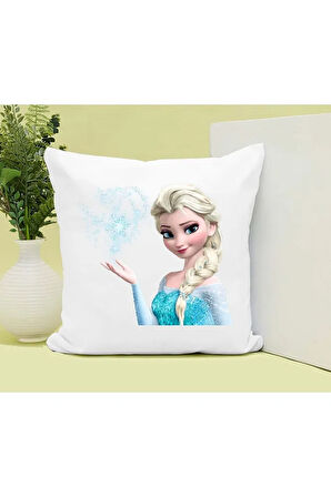 Frozen Elsa Baskılı Kupa ve Yastık Hediyelik Set Arkadaşa Hediye