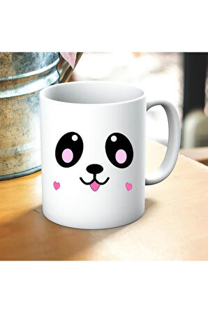 Ponçik Panda Baskılı Kupa ve Yastık Hediyelik Set Arkadaşa Hediye