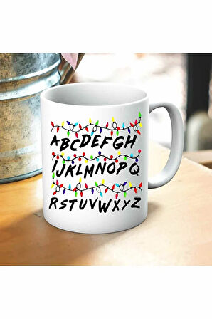 Stranger Things Baskılı Kupa ve Yastık Hediyelik Set Arkadaşa Hediye