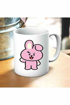 Bts Karakter Baskılı Kupa ve Yastık Hediyelik Set Arkadaşa Hediye