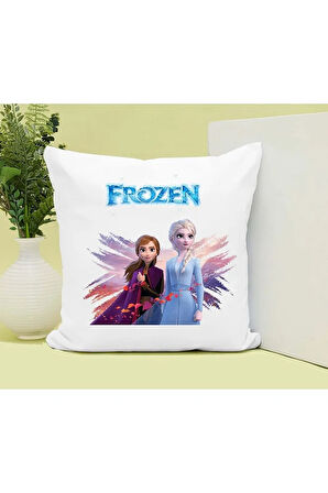 Frozen Elsa Baskılı Kupa ve Yastık Hediyelik Set Arkadaşa Hediye