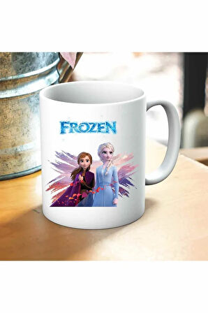 Frozen Elsa Baskılı Kupa ve Yastık Hediyelik Set Arkadaşa Hediye