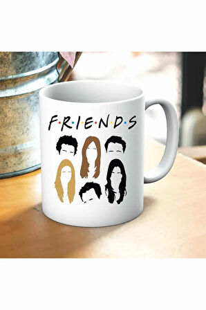 Friends Baskılı Kupa ve Yastık Hediyelik Set Arkadaşa Hediye