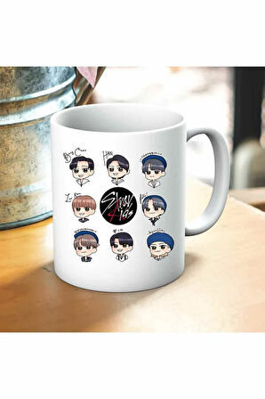 Stray Kids Baskılı Kupa ve Yastık Hediyelik Set Arkadaşa Hediye