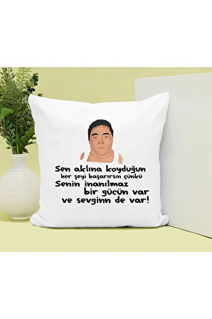 İnanılmaz Bir Gücün Sevginde Var Baskılı Kupa ve Yastık Hediyelik Set Arkadaşa Hediye