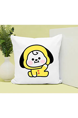 Bts Karakter Baskılı Kupa ve Yastık Hediyelik Set Arkadaşa Hediye