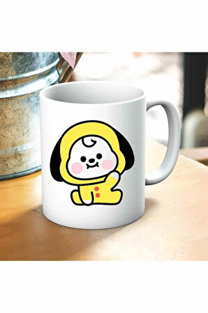 Bts Karakter Baskılı Kupa ve Yastık Hediyelik Set Arkadaşa Hediye