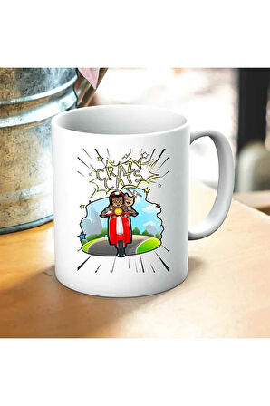 Crazy Cats Baskılı Kupa ve Yastık Hediyelik Set Arkadaşa Hediye