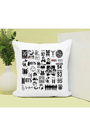 BTS Baskılı Kupa ve Yastık Hediyelik Set Arkadaşa Hediye