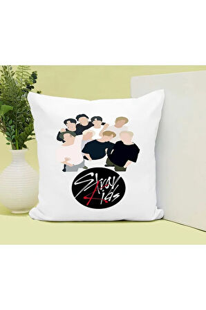 Stray Kids Baskılı Kupa ve Yastık Hediyelik Set Arkadaşa Hediye