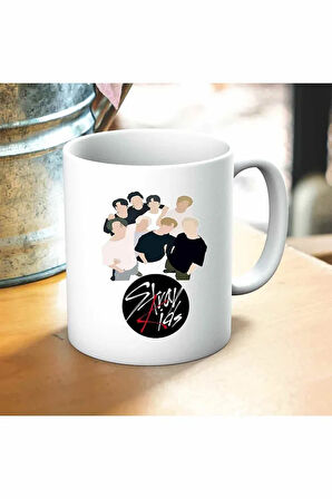 Stray Kids Baskılı Kupa ve Yastık Hediyelik Set Arkadaşa Hediye