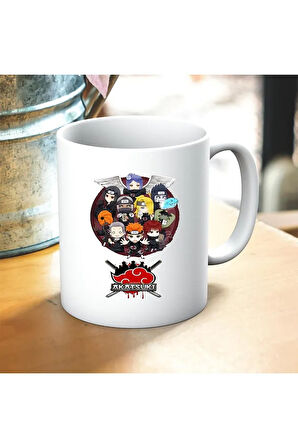 Akatsuki Anime Baskılı Kupa ve Yastık Hediyelik Set Arkadaşa Hediye