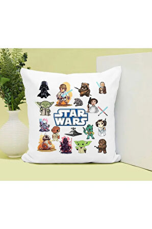 Star Wars Baskılı Kupa ve Yastık Hediyelik Set Arkadaşa Hediye