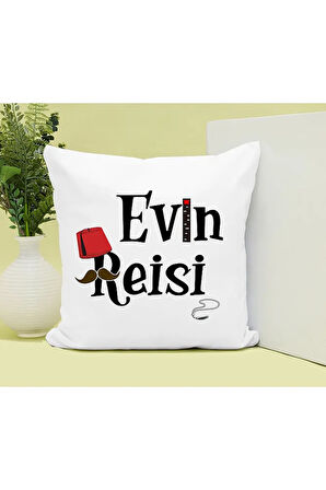 Evin Reisi Baskılı Kupa ve Yastık Hediyelik Set Arkadaşa Hediye