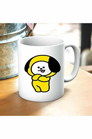 Bts Karakter Baskılı Kupa ve Yastık Hediyelik Set Arkadaşa Hediye