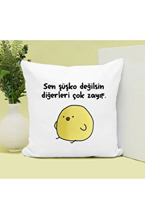 Diğerleri Zayıf Baskılı Kupa ve Yastık Hediyelik Set Arkadaşa Hediye