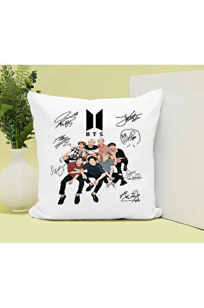 BTS Baskılı Kupa ve Yastık Hediyelik Set Arkadaşa Hediye