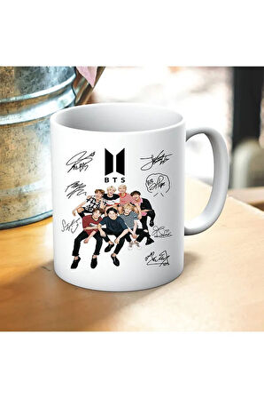 BTS Baskılı Kupa ve Yastık Hediyelik Set Arkadaşa Hediye