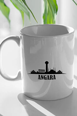 Angara Baskılı Beyaz Kupa Bardak