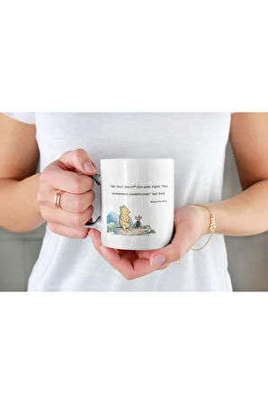 Beyaz Kupa Bardak Winnie The Pooh Arkadaşlık Kardeşlik Dostluk